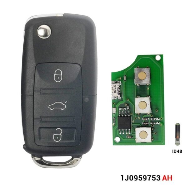 VW Remote Car Key 1J0959753AH 433Mhz ID48