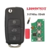 VW Remote Car Key 1J0959753T 315Mhz ID48