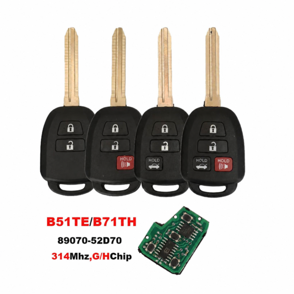 Key For Toyota CHR VITZ YARIS Camry Corolla AQUA 89070-52D70 B51TE/B71TH 314.3MHZ